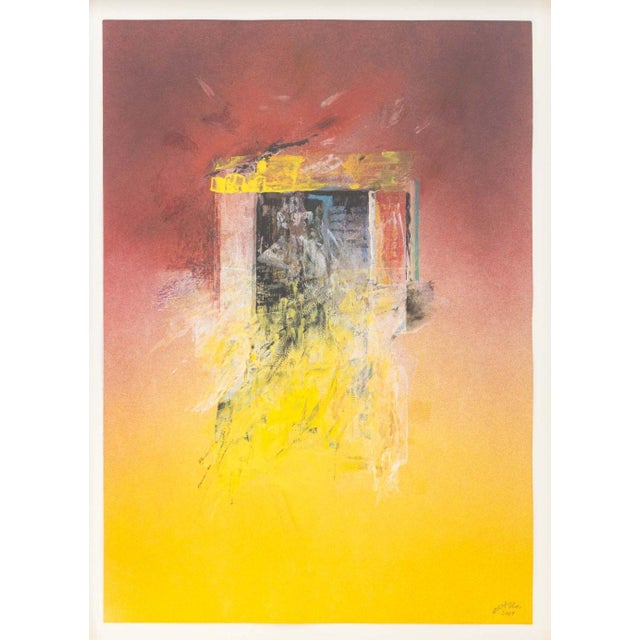 Contemporary School, Abstract Composition, Mixed Media on Paper, 2004, illegibly signed in pencil "Ortru (?)" and dated...