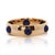 1990s Lapis Lazuli Flush Set 18k Gold Bangle Bracelet For Sale - Image 4 of 6