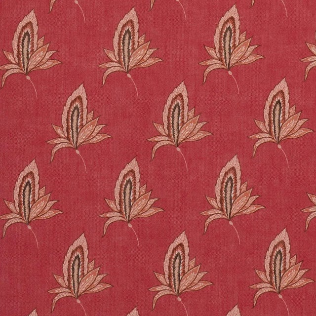 Schumacher SAMPLE - Schumacher X Laura Gonzalez Bangalore Imagination Fabric In Rouge For Sale - Image 4 of 5