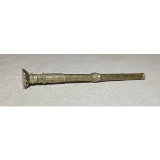 Silver Antique 19th Century Silver Mechanical Retractable Calendar Wax Seal Pencil For Sale - Image 8 of 11