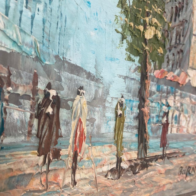 1950s Pair of Framed Caroline Burnett Parisian Street Scenes For Sale - Image 9 of 12