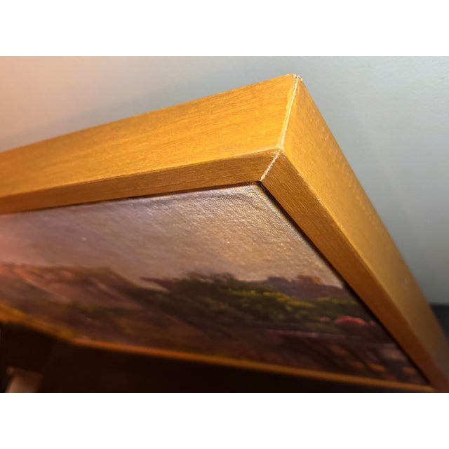 Wood Charles Newman (Pafa Mfa) Original 2008 Oil in Handcrafted Artist Frame – Pre-Gentrification Urban Landscape For Sale - Image 7 of 9