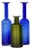 Trio of Otto Brauer for Holmegaard Green and Blue Danish Glass Gulvvases For Sale