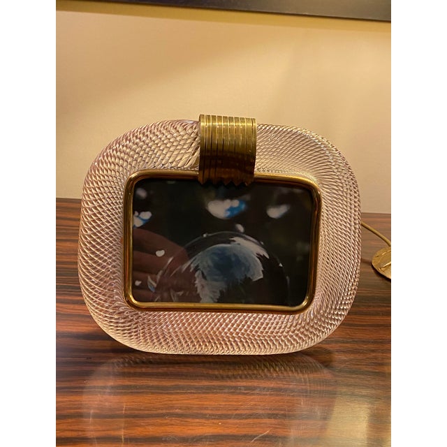 Picture Frame in Torchon Murano Glass from Barovier & Toso, Italy, 1950s For Sale - Image 11 of 15