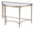 Monica 50 in. W Demilne Glass and Metal Console Table, Antique Gold For Sale