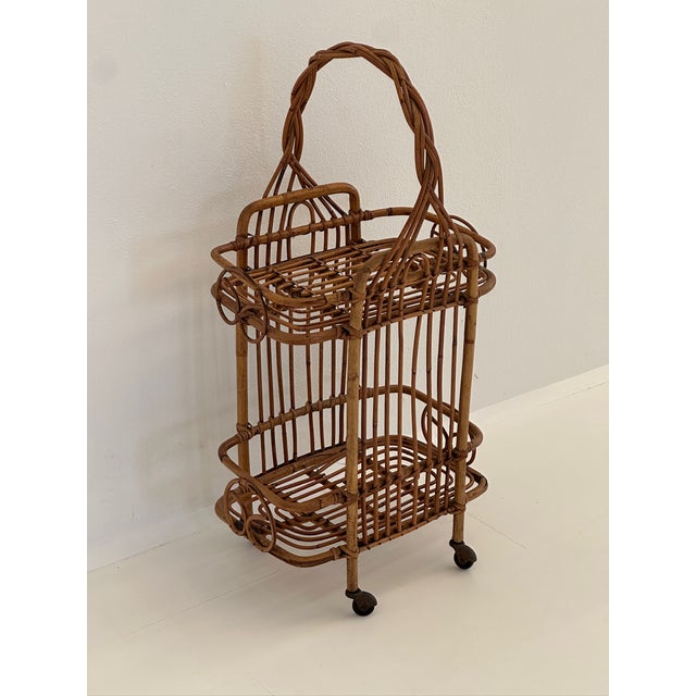 Brown Vintage Wooden Bar Trolley, 1970s For Sale - Image 8 of 13