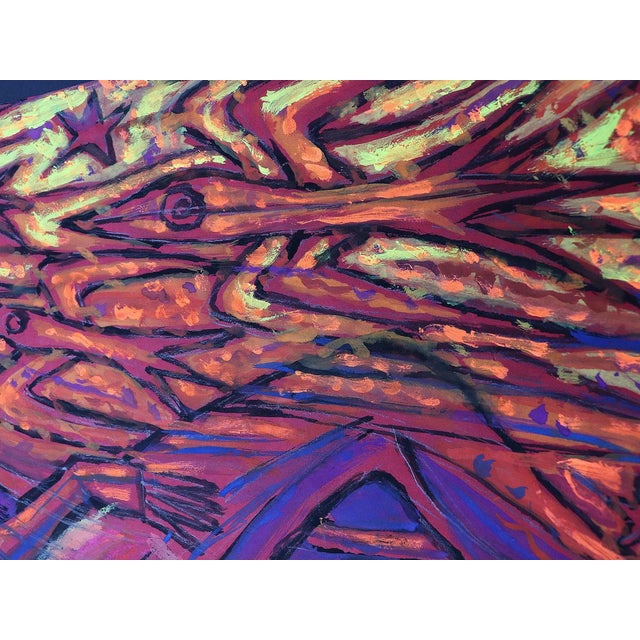 Emil Betzler, Couple in Red, German Expressionist Painting For Sale - Image 3 of 6