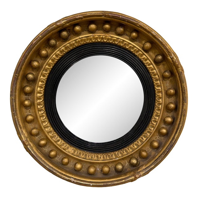 19th Century English Convex Mirror For Sale