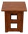 Mission Solid Oak Square End Table With Cut Outs - Michael's Cherry (Mc1) For Sale