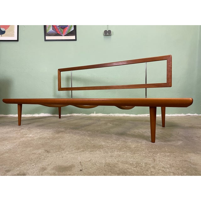 Wood Mid-Century Danish Minerva Day Bed in Teak by Peter Hvidt and Orla Mølgaard Nielsen for France & Søn / France & Daverkosen, 1950s For Sale - Image 7 of 13