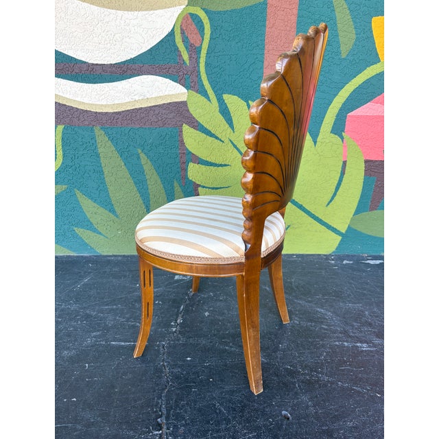 Late 20th Century Venetian Grotto Style Shell Back Chair For Sale - Image 5 of 11
