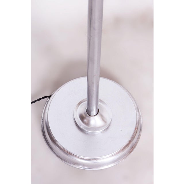 Bauhaus Floor Lamp in Plated Brass by Gottlieb Brothers, Czech, 1930s For Sale - Image 6 of 8