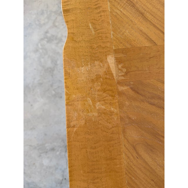 Vintage French Provincial Style Cherry Wood Writing Desk For Sale - Image 9 of 12