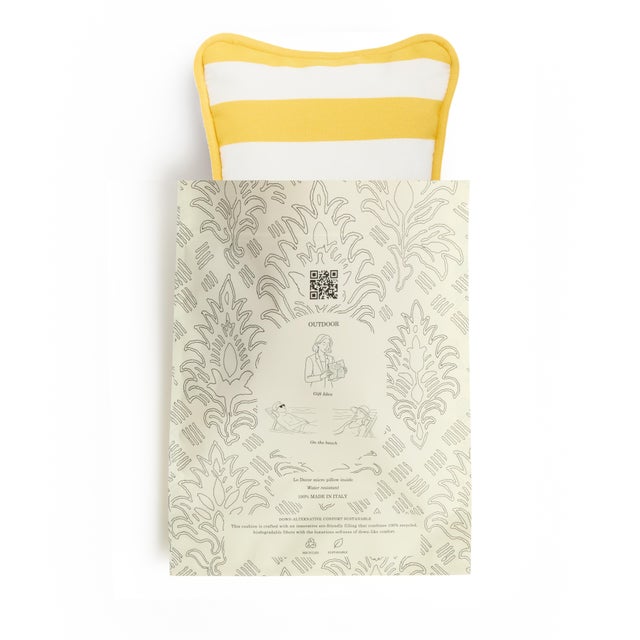Bring a fresh Mediterranean touch to your outdoor spaces with this elegant striped cushion. Handcrafted in Italy from...