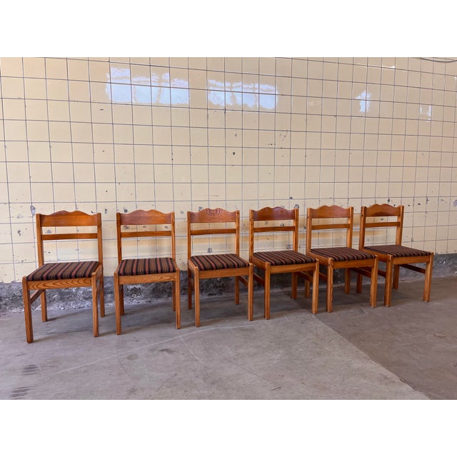 Scandinavian Dining Chairs in Pine, 1960s, Set of 6 For Sale - Image 6 of 6