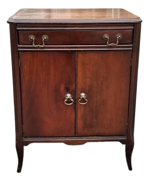 Early 20th Century Federal Style Mahogany Side Table and Sheet Music Cabinet