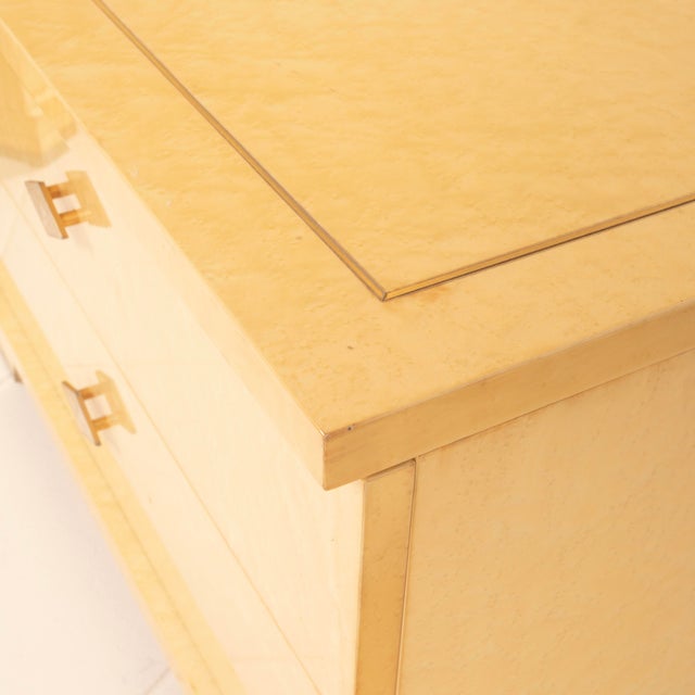 Italian Maple Burl and Brass Nightstands by Gianluigi Gorgoni for Fratelli Turri, 1980s, Set of 2 For Sale - Image 10 of 18