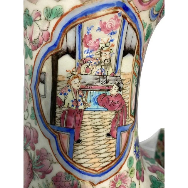 Pink Famille Rose Canton Vases, Set of 2 For Sale - Image 8 of 16