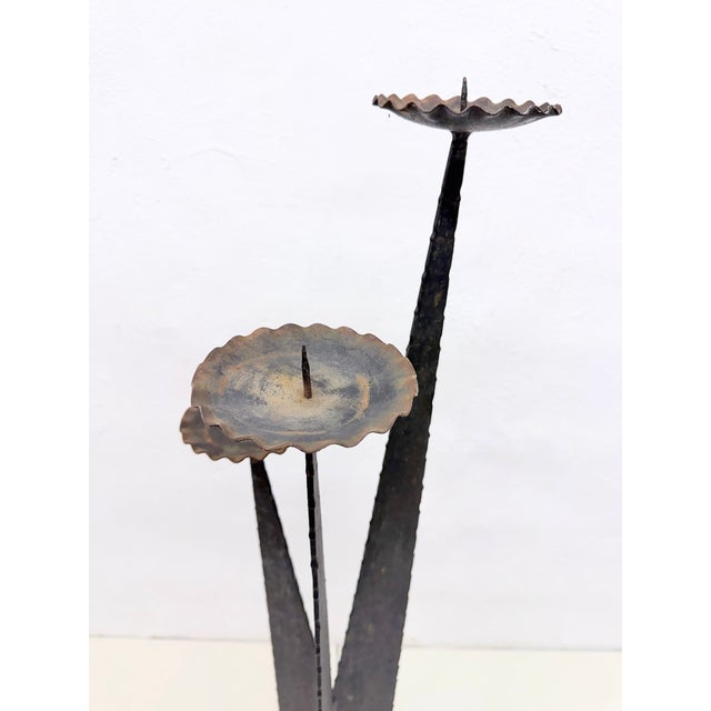 1980s Large Brutalist Candlestick, 1960s For Sale - Image 5 of 10