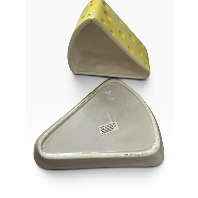 Ceramic Vintage Ceramic Mouse & Swiss Cheese Covered Cheese Dish For Sale - Image 7 of 7