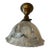 1920s Americana Fluted Halophane Shade Flushmount Light Fixture For Sale