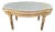 1950 French Louis XVI Gold Beech Marble Coffee Table - 1 Pc For Sale