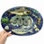 One François Maurice (1846-1896) large oval ceramic platter related in France, circa 1880. This lead-glazed earthenware...