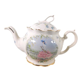 1950s Crown Dorset Floral Tea Pot For Sale