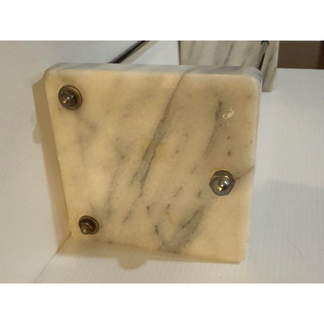 White Vintage Modernist Marble & Chrome Cookbook Rack / Book Holder For Sale - Image 8 of 9