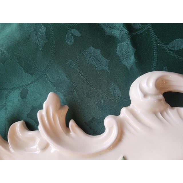 Ivory Ceramic Mirror by Corvi for La Farnesiana Parma, 1950 For Sale - Image 8 of 18