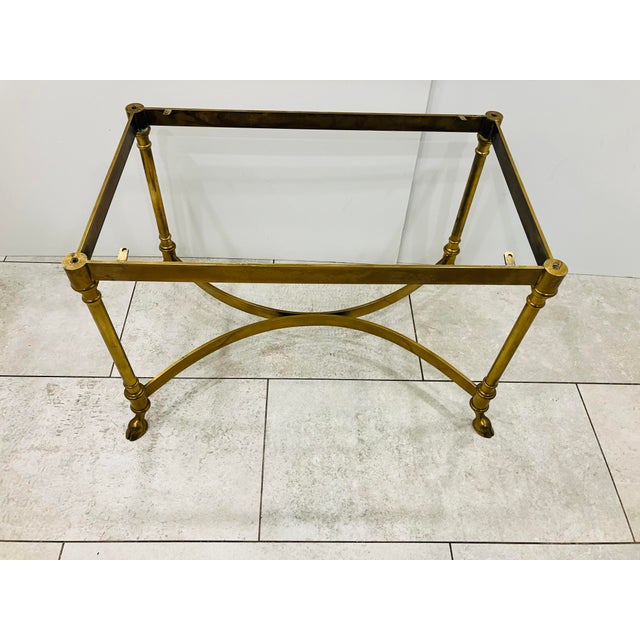 1980s Italian Brass Bench With Hoof Feet For Sale - Image 4 of 8