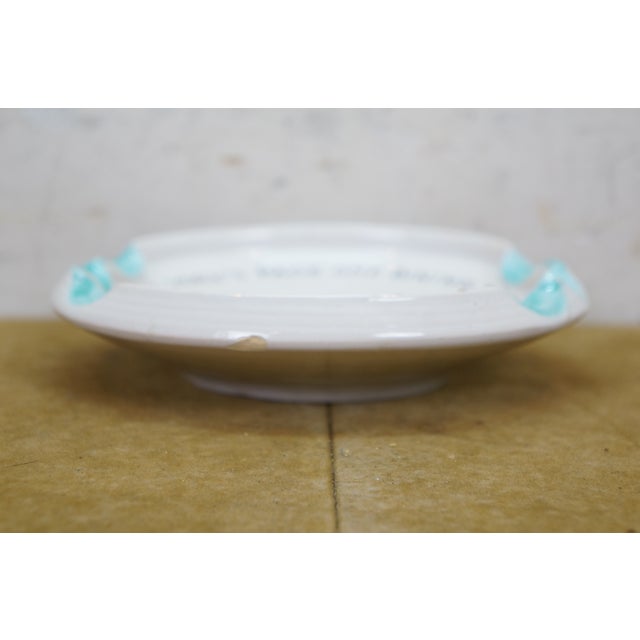 1950s Press Box Steakhouse Manhattan Nyc Ashtray by Casa Dell'Arte Italy 6" For Sale - Image 4 of 12