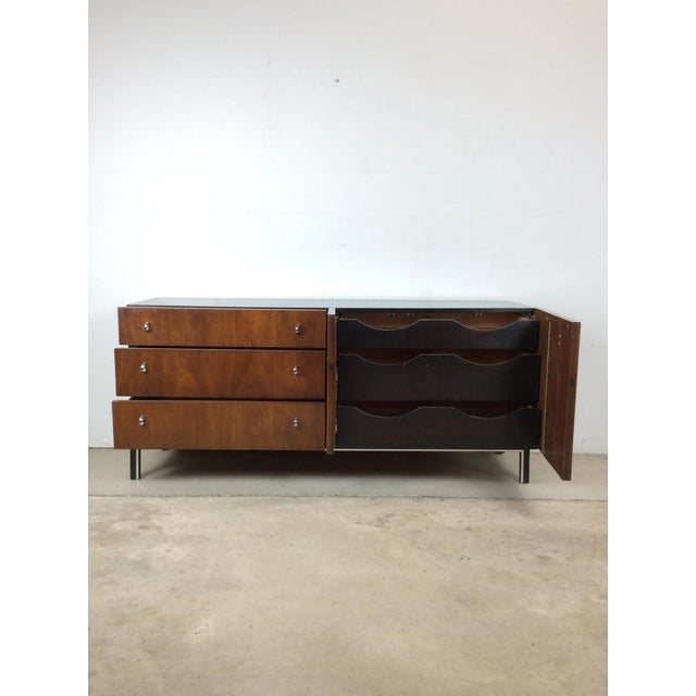 1960s Mid Century Modern Lowboy Dresser With Chrome Accents by American of Martinsville For Sale - Image 5 of 18
