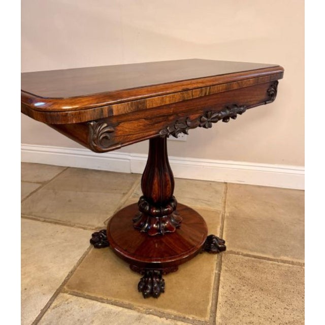 Antique William IV Rosewood Card Tables, 1830, Set of 2 For Sale - Image 4 of 7