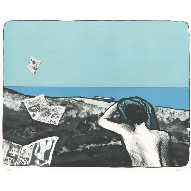 Edmond baudoin i haven't seen everything, 2018 original 3-color lithograph on bfk rives 300g edition of 35 copies, signed...