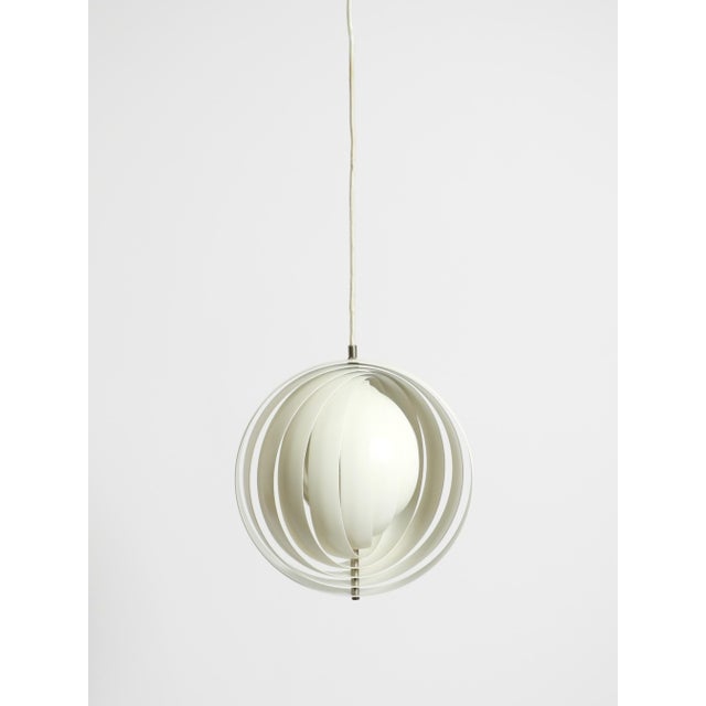 Vintage Space Age Moon Lamp in White Lacquered Aluminum by Verner Panton for Vitra, 2000s For Sale - Image 6 of 18