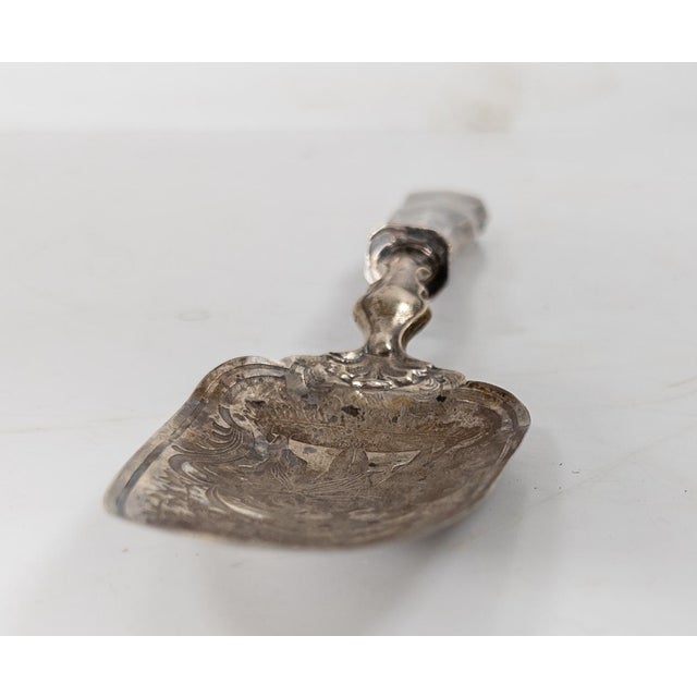 Silver 19th Century Continental European Austrian 800 Silver Server With 3 Graces Engraving For Sale - Image 8 of 17