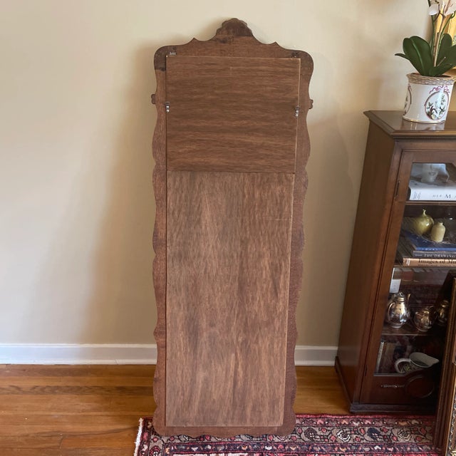 Late 19th Century Tall French Louis XV Carved Oak Mirror For Sale - Image 5 of 6