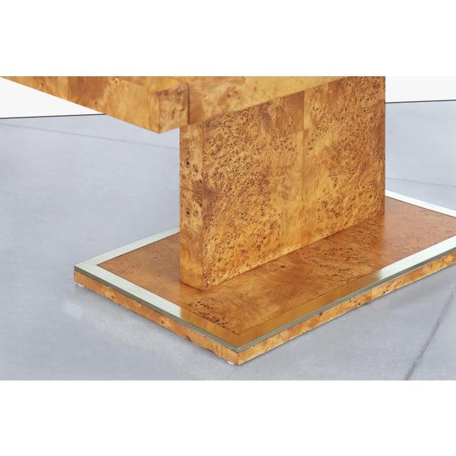 Wood Vintage Burl Wood Dining Room Set by Thomasville For Sale - Image 7 of 12