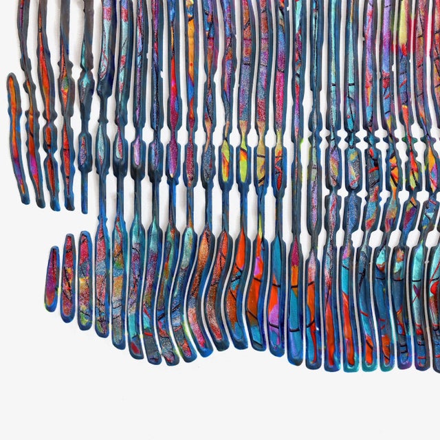 Canadian artist Virginie Schroeder uses thick textural, playful lines, and other geometric forms to create works with...