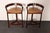 Mid-Century Modern Pair of Danish Modern Rosewood and Leather Counter Stools by John Mortensen For Sale - Image 3 of 18