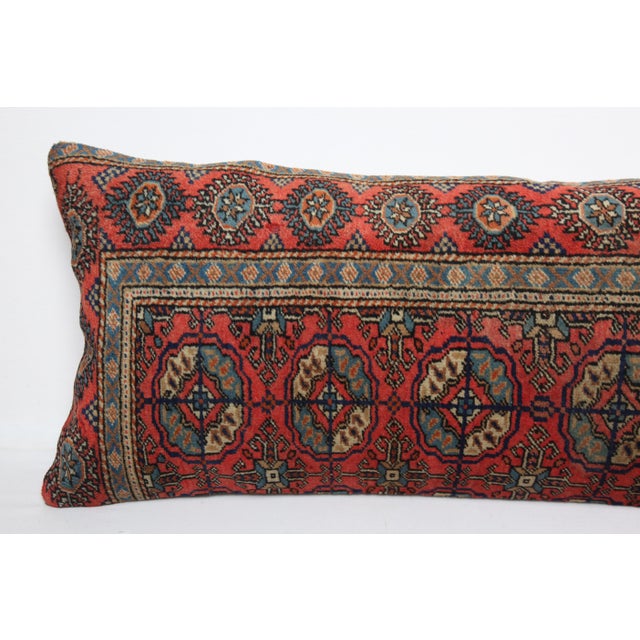 Decorative Vintage Tribal Turkoman Rug Pillow Cover -15'' X 47'' For Sale In Tampa - Image 6 of 10