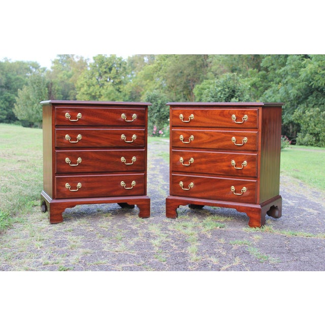 Henkel-Harris Mahogany Nightstands—A Pair For Sale - Image 18 of 18