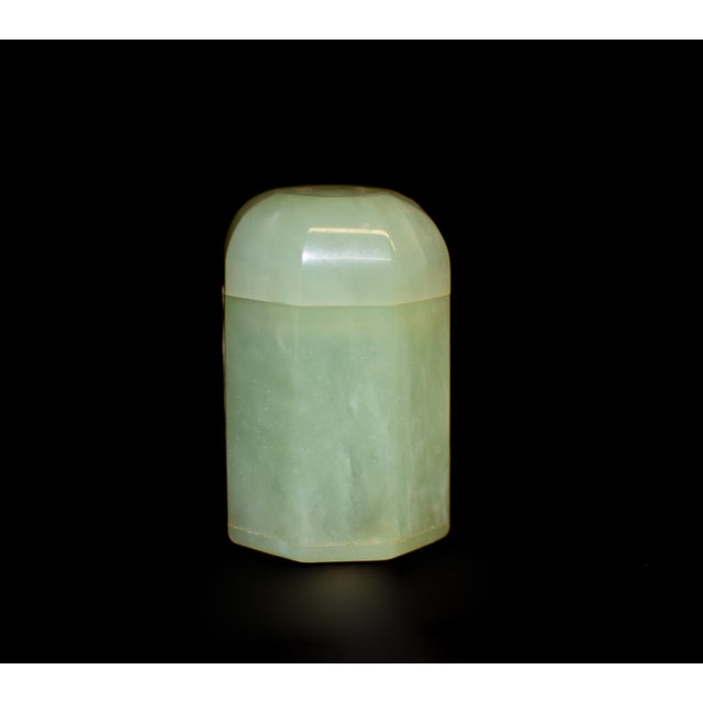 Green Serpentine Gemstone Toothpick Holder Incense Matchstick Vanity Use For Sale - Image 8 of 15