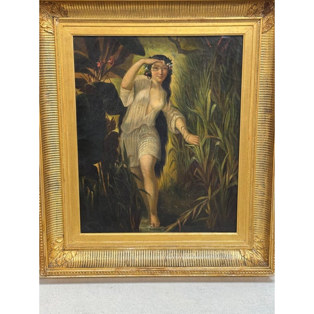 19th-Century Romantic Continental School Painting, Undine / Ondine (Water Nymph) For Sale - Image 11 of 18