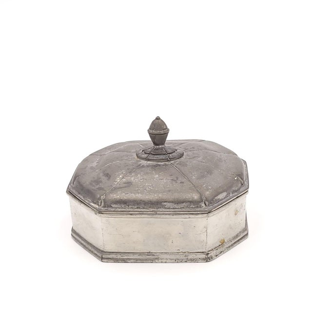 Octagonal Pewter Box, France Circa 1970 For Sale - Image 11 of 11