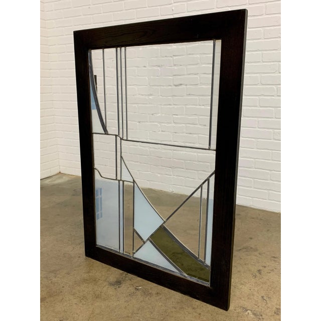 Abstract Leaded Glass Window For Sale - Image 4 of 11
