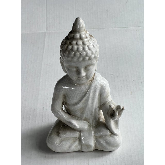 White Porcelain Thai Buddha Figurine For Sale In Raleigh - Image 6 of 11