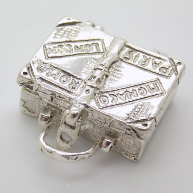 Vintage Italian Handmade Silver Luggage Box, Italy, 1970s For Sale - Image 4 of 14