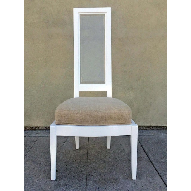 Lucite Black and White Lacquer Pair of Chairs For Sale - Image 4 of 6